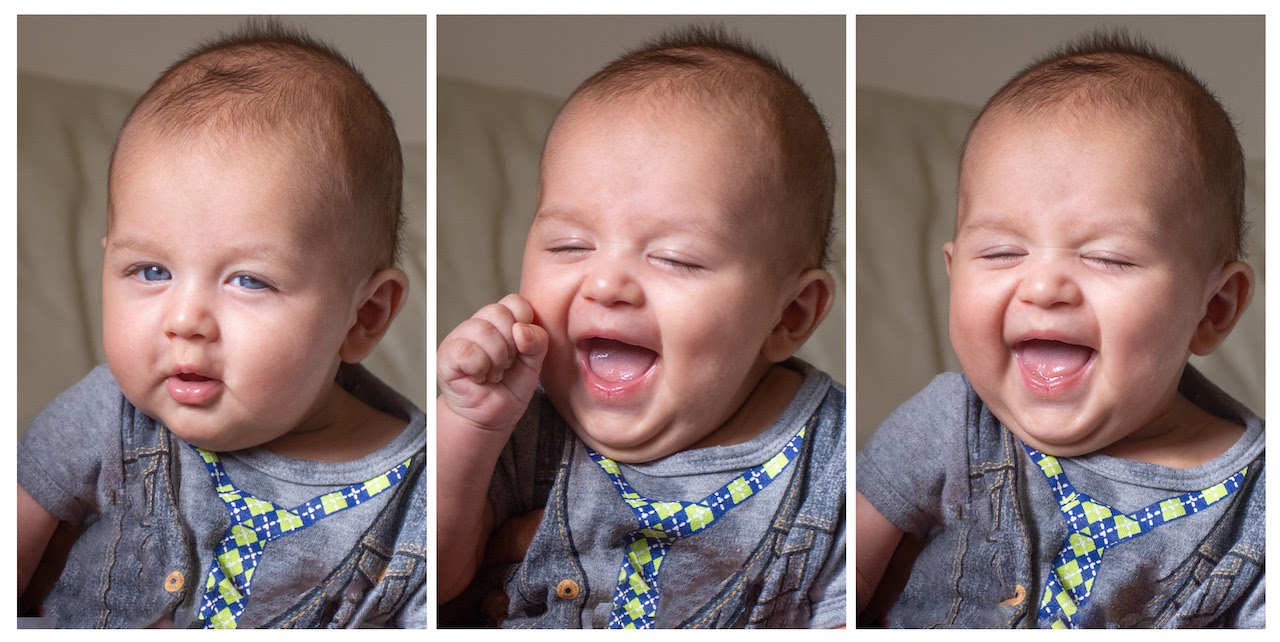 Collage of Joaquin making faces