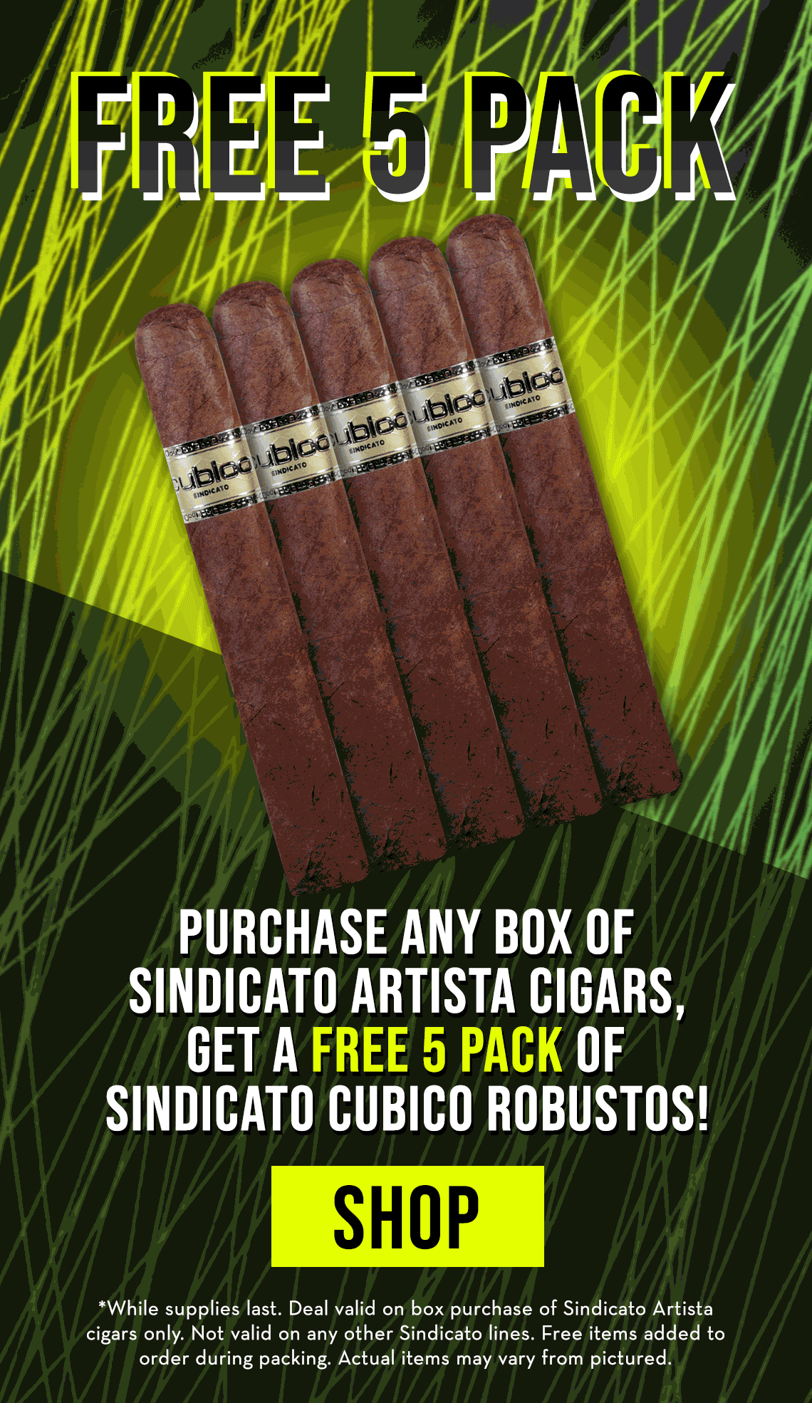 Free Cubico Robusto 5 Pack Offer