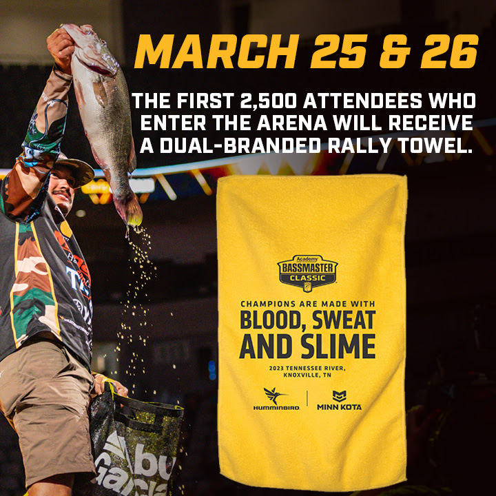 First 2,500 entrants get a dual branded towel