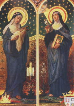 Święta Brygida z córką, św. Katarzyną