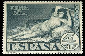 Spain Naked Maja stamp