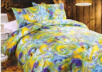 Valtellina Polycotton Printed Double Bedsheet (1 Besheet, 2 Pillow Covers, Multicolor)