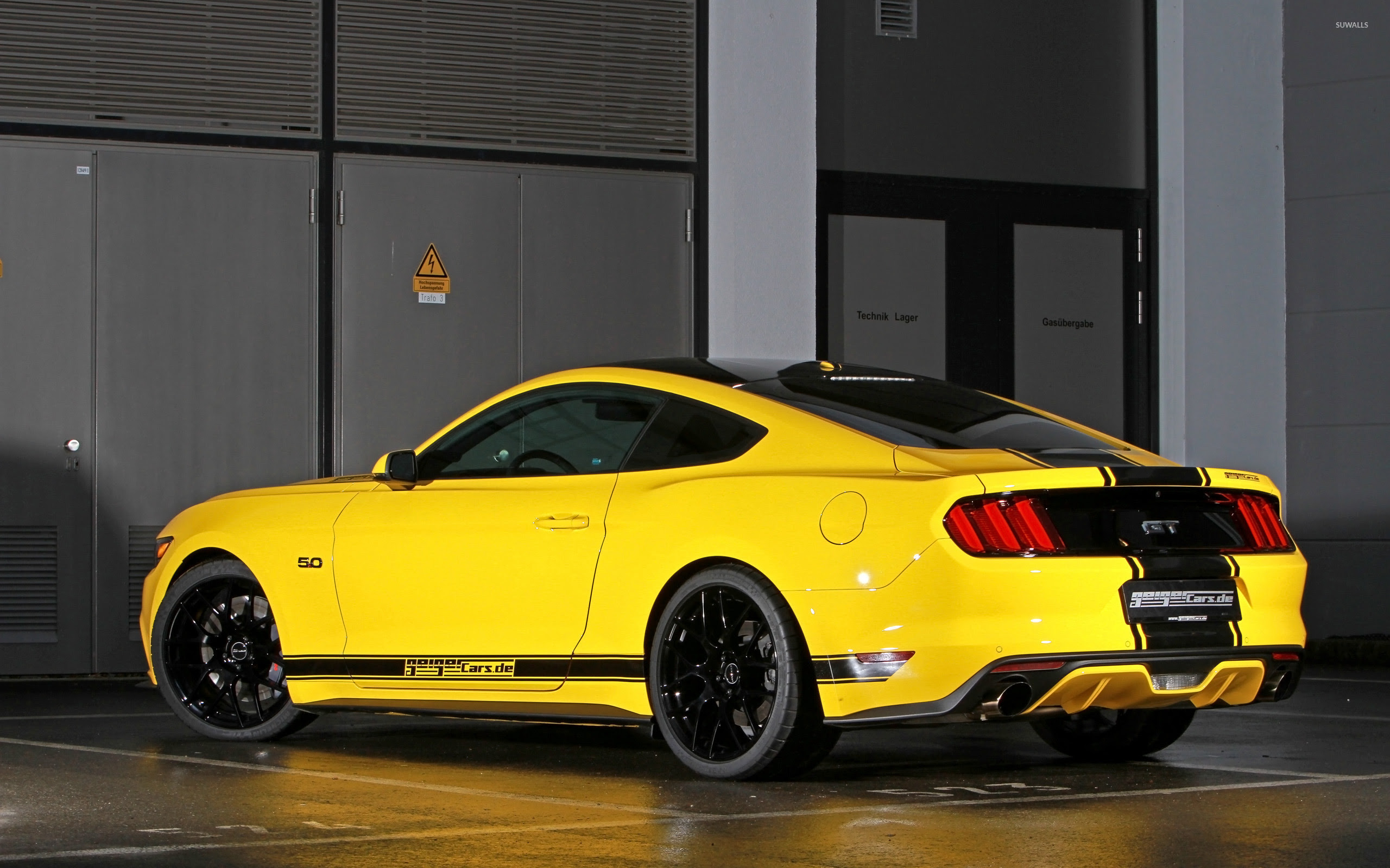 2015 Yellow GeigerCars Ford Mustang GT side view [2] wallpaper Car