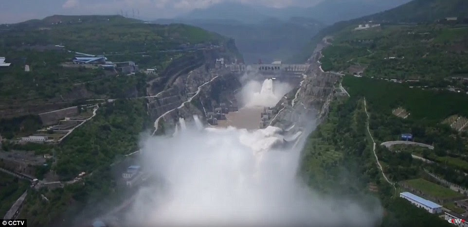 Xiluodu, which opened in July 2013, is the world's third-largest hydropower station - it took eight years and £5 billion to construct the beast