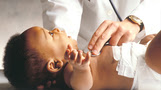 a baby's heart rate being monitored