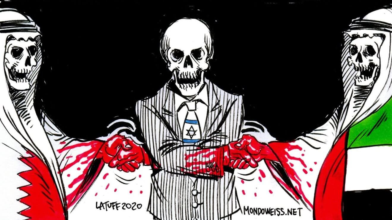 Israeli normalization with blood on their hands, by Carlos Latuff