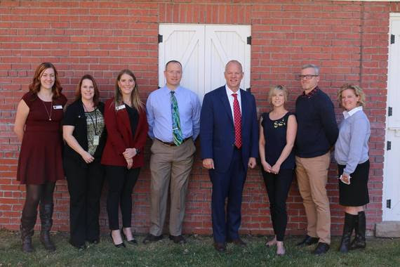 Wyoming Governor Matt Mead stands with State Superintendent Jillian Balow and WDE staff following the Hathaway Day proclamation signing.