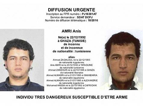 Wanted poster for Anis Amri