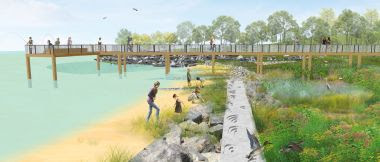 Studio-design of Kingston Point Phase II wetand and dock.