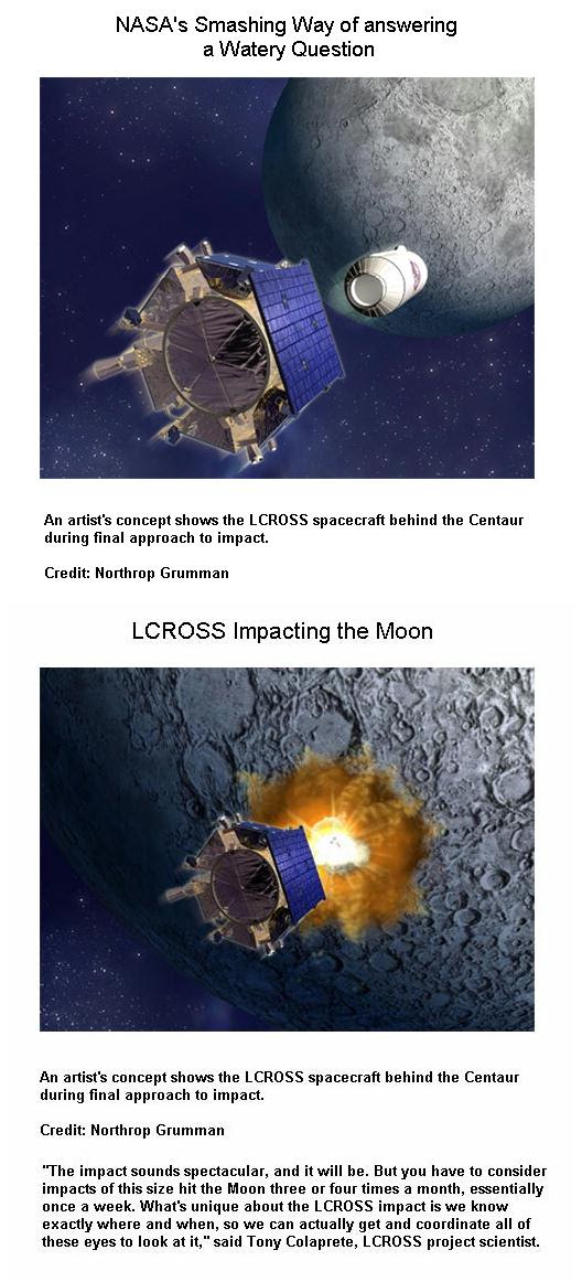 LCROSS Impacting the Moon
