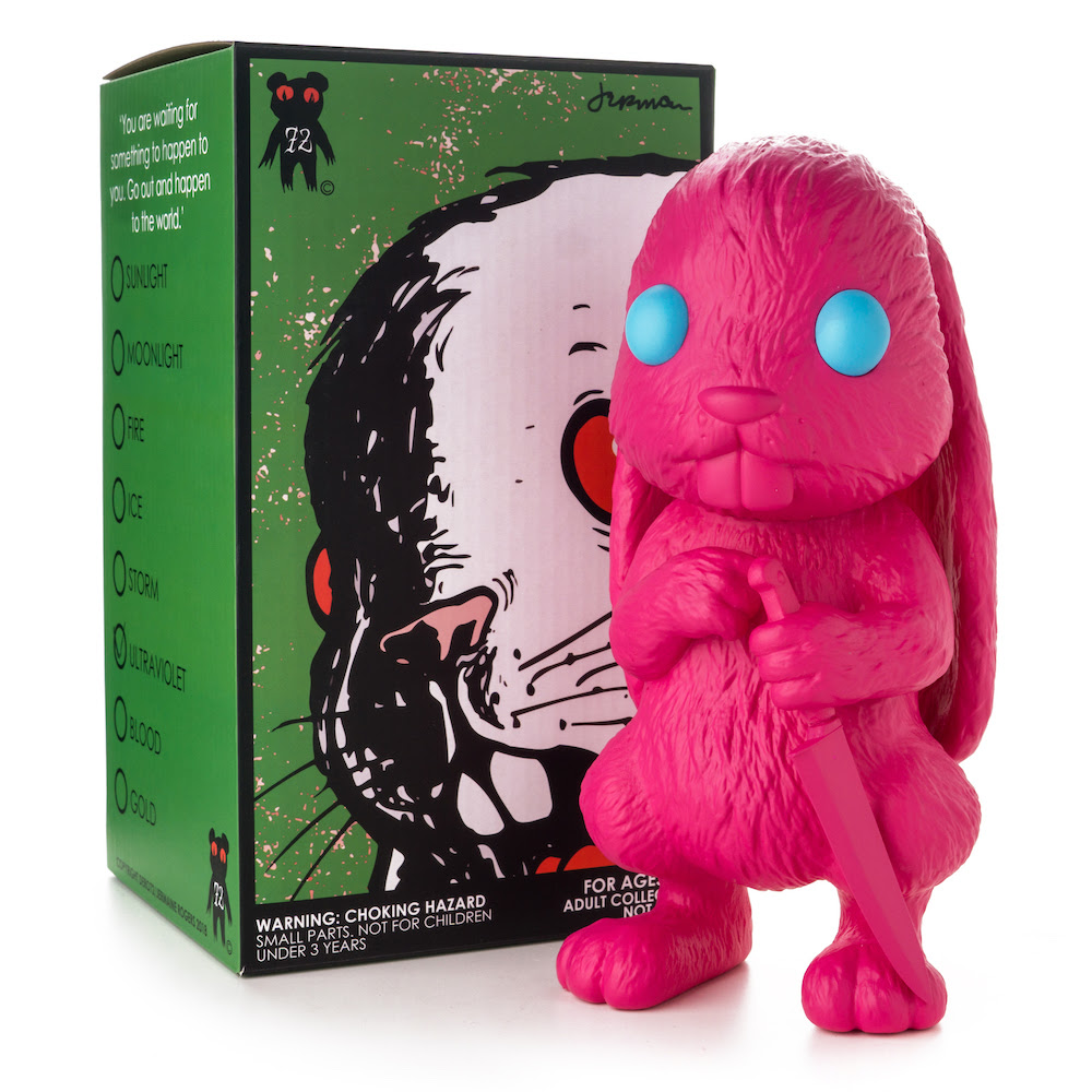 Choices Jermaine Rogers Vinyl Figure Bunny Ultraviolet Pink 8" Kidrobot Ed 100 