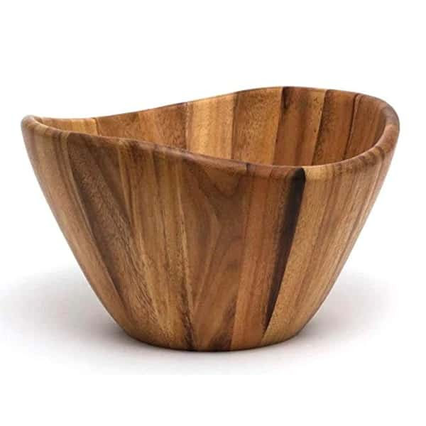 Acacia Wave Serving Bowl for Fruits or Salads