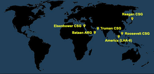 Fleet and Marine Tracker Map as of March 9, 2020. Fleet and Marine Tracker Map as of March 9, 2020 - ALLOW IMAGE8