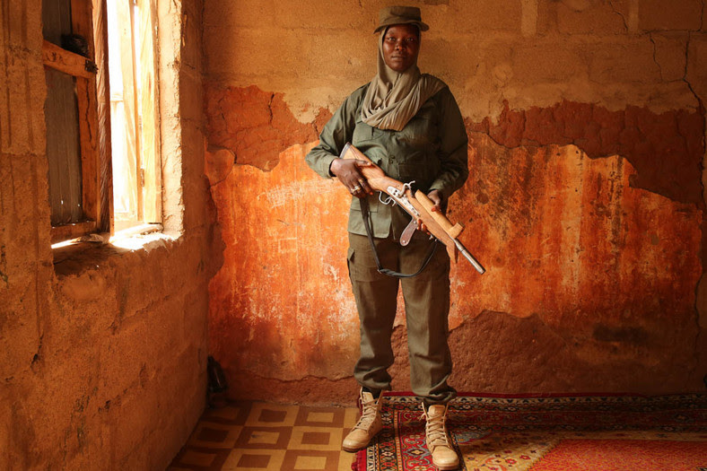 Ready for another war with Boko Haram, Aisha poses for the Aljazeera cameras (Aljazeera)
