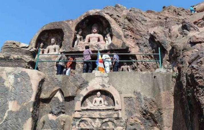 A view of Bojjannakonda, a Buddhist monastery dating to the third century BCE in Visakhapatnam District. From the hindu.com