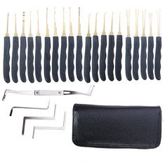 DANIU 24pcs Single Hook Lock Pick Set