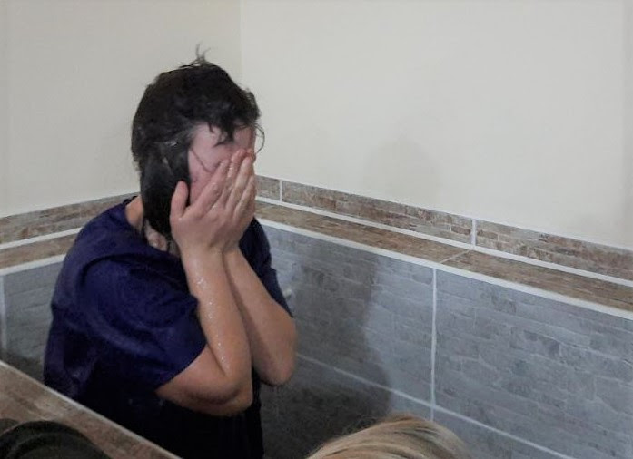 A young woman baptized in Nikopol.