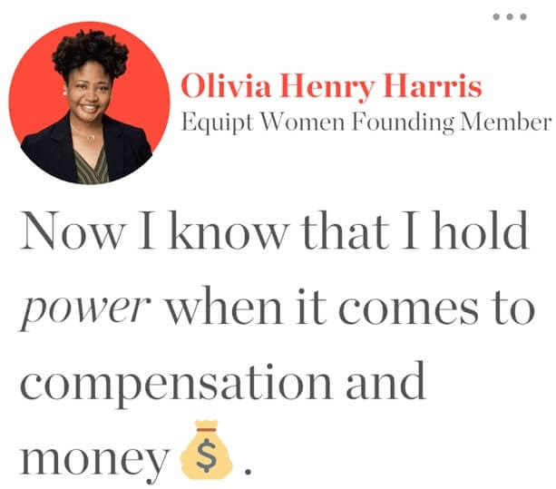 Now I know that I hold power when it comes to compensation and money