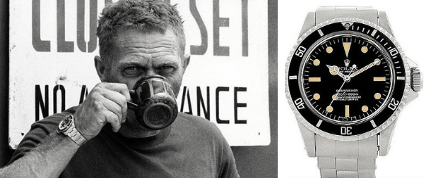 Rolex Submariner reference 5512 on Steve McQueen