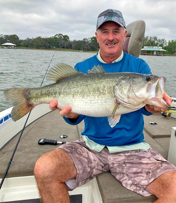 Angler with trophy Florida bass