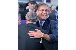 Trainer John Sadler after his charge Accelerate won the Breeders' Cup Classic at Churchill Downs