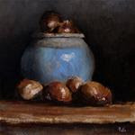 Chestnuts and a Blue Pot - Posted on Wednesday, November 26, 2014 by Pascal Giroud