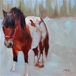 Paint Pony in the Snow - Posted on Thursday, February 19, 2015 by Elaine Juska Joseph