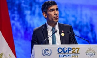 Sunak says it is ‘morally right’ for UK to honour climate pledges