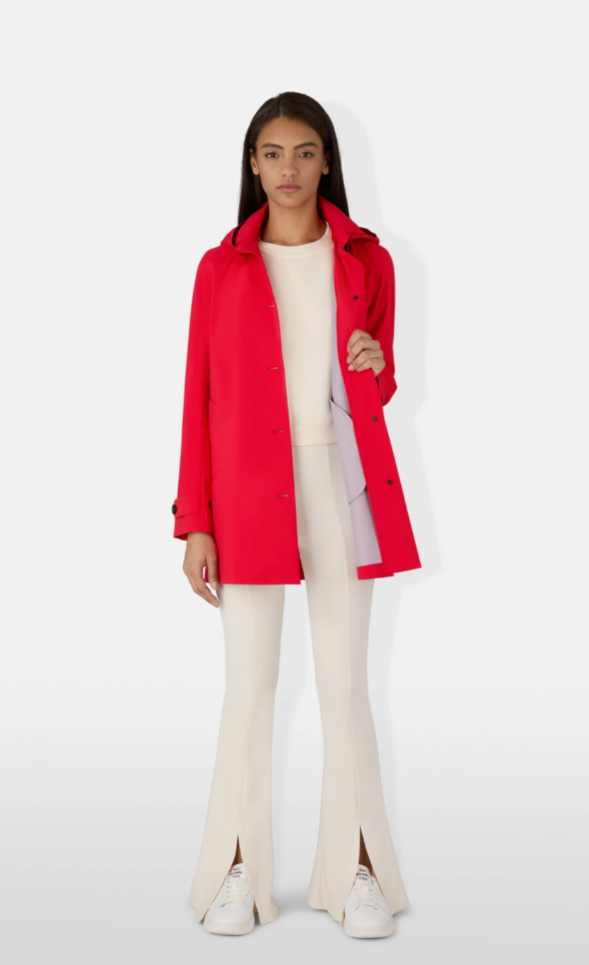 Image of April Hooded Raincoat - Jack Red