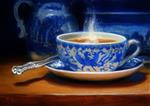 "Flow Blue Pheonix Bird Tea Cup" - Posted on Wednesday, January 7, 2015 by Mary Ashley