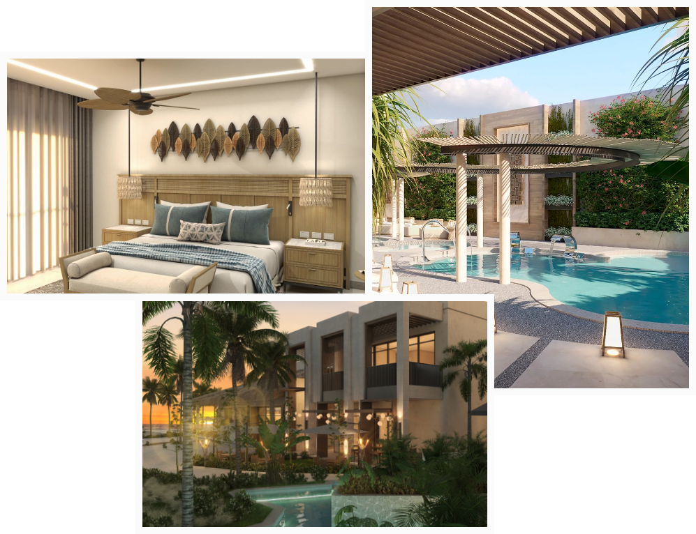 collage of images from Secrets® Tides Punta Cana