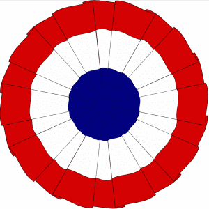 The tricolor cockade used by the Democratic-Republicans and in the French Revolution