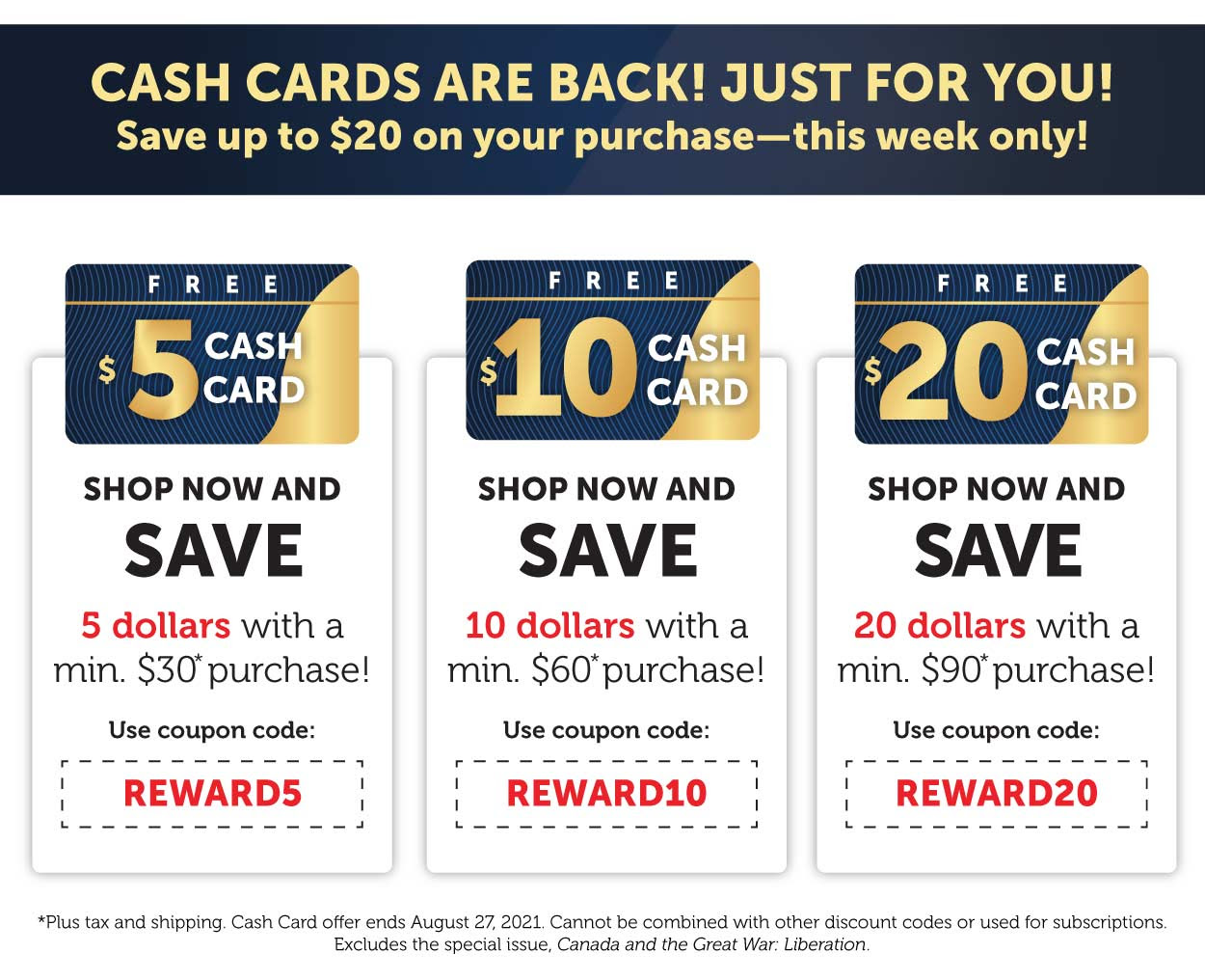 Cash Cards are back!