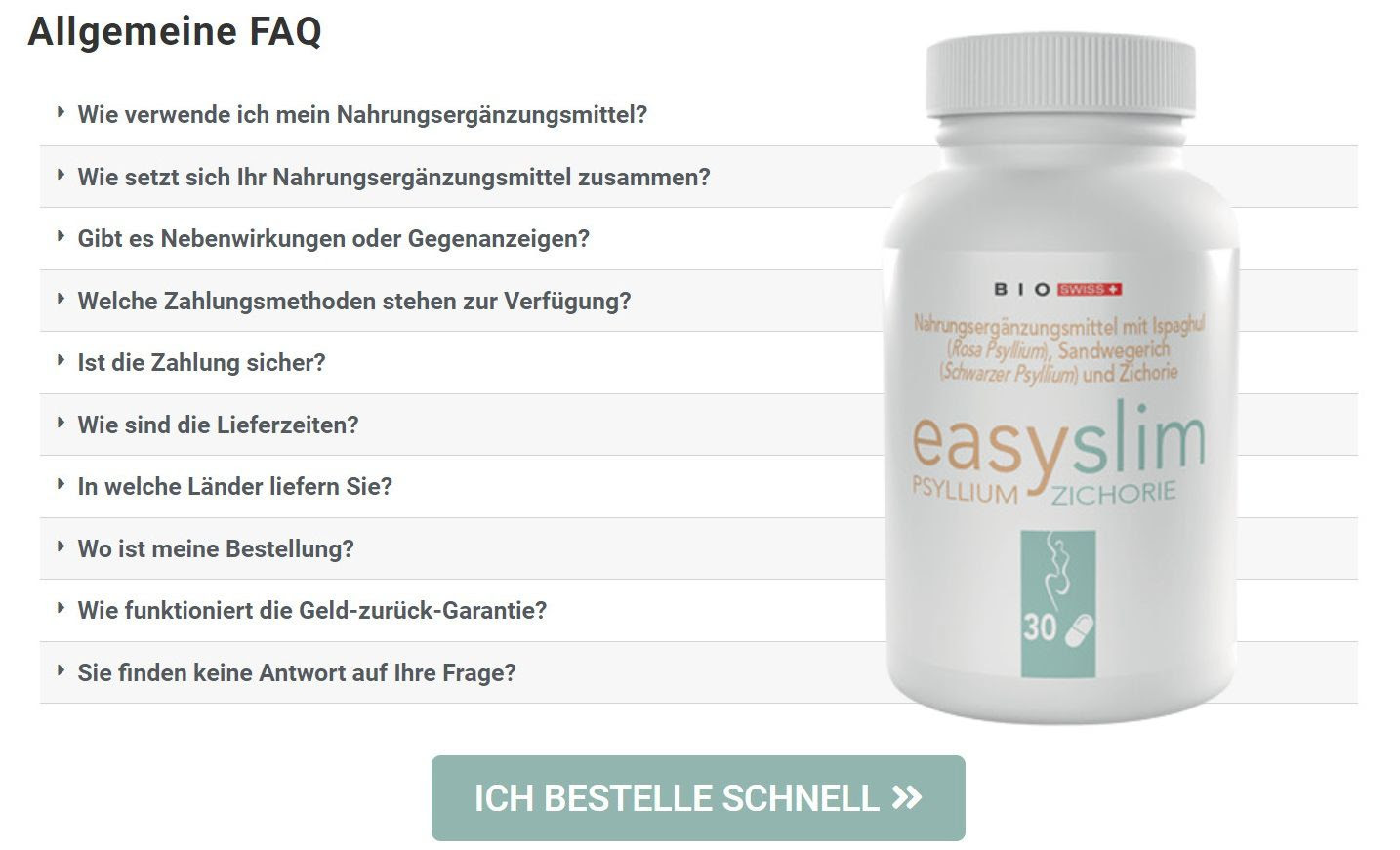 EasySlim Deutschland FAQs