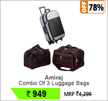 Amiraj Combo Of 3 Luggage Bags (Trolley Bag, Duggle Bag, Luggage Bag)