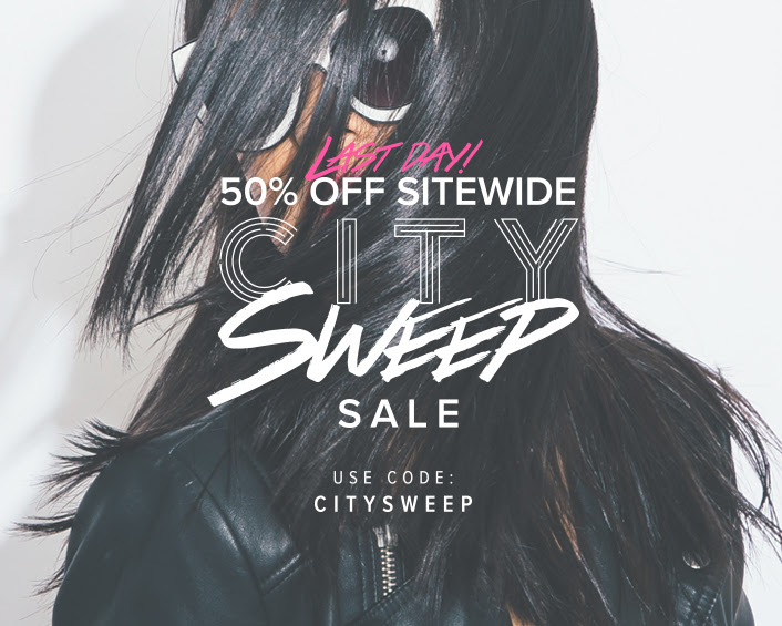City Sweep Sale: 50% Off Sitewide