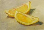 Lemon Wedges,still life, oil on canvas,5x7,priceNFS - Posted on Thursday, December 18, 2014 by Joy Olney