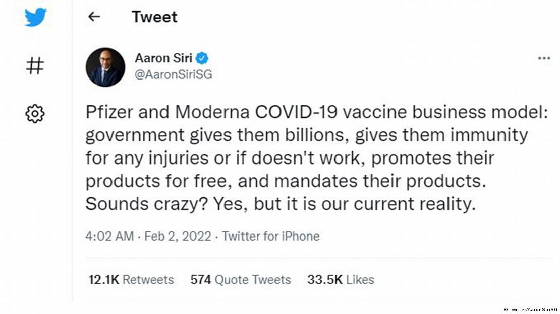 Tweet de Aaron Siri