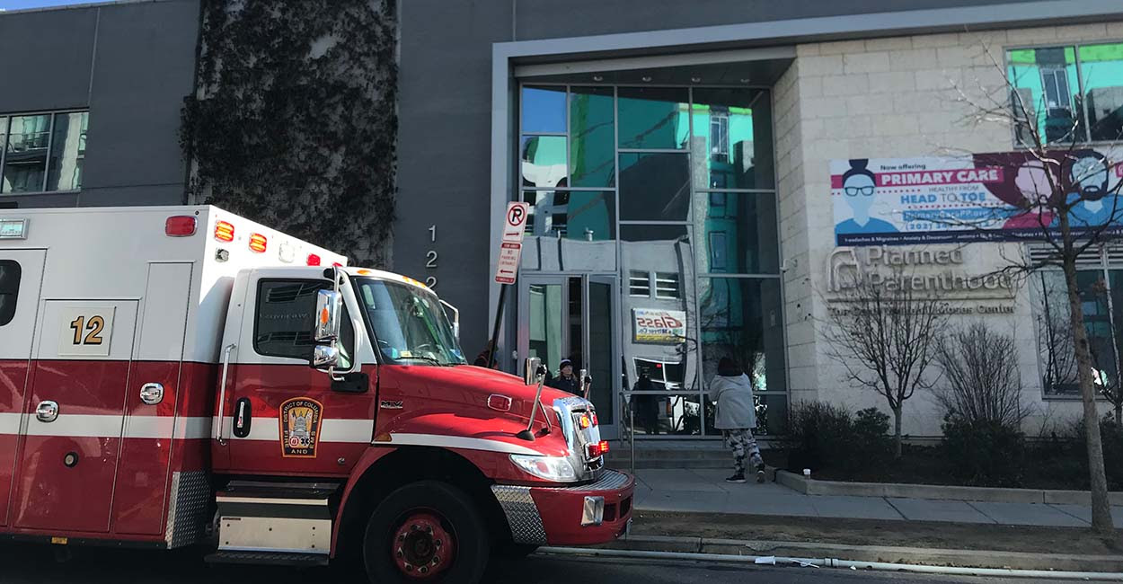 Woman Escorted to Ambulance Outside DC Planned Parenthood Clinic, Witnesses Say