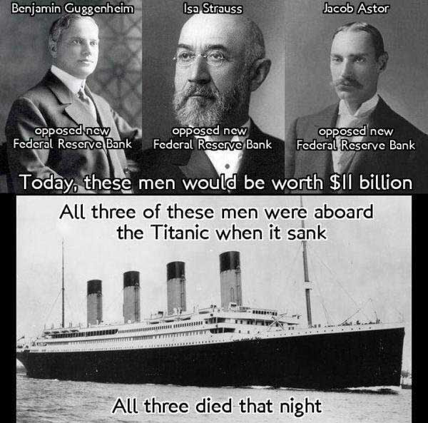 Jp Morgan Sunk The Titanic To Form Federal Reserve