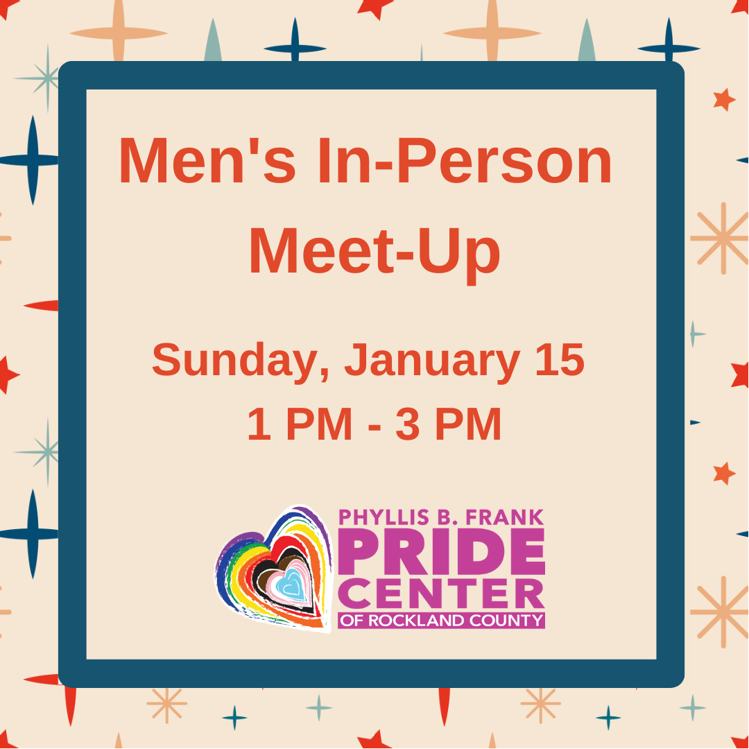 Men's In Person Meet Up Sunday January 15 1pm - 3pm
