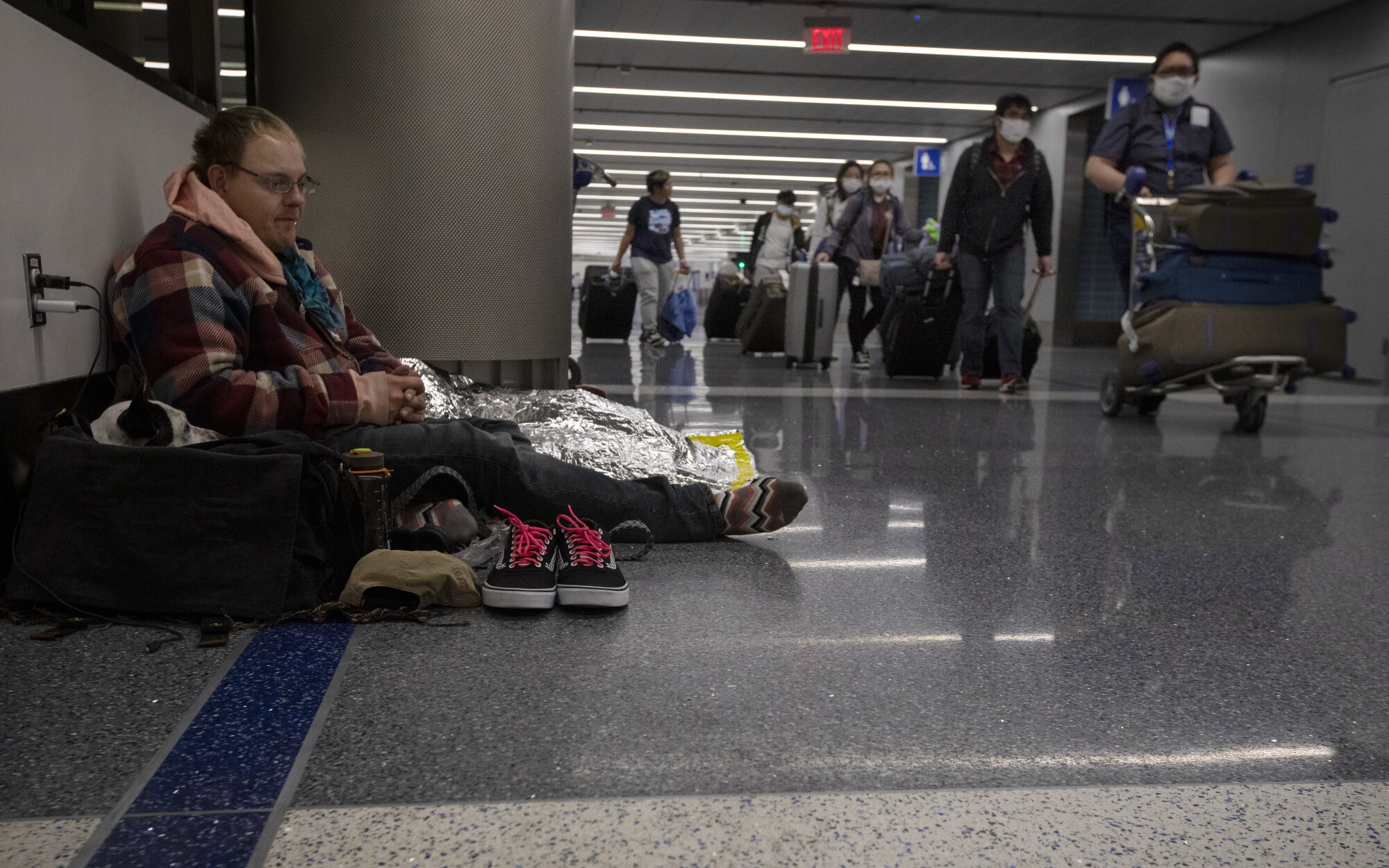Stranded and homeless at LAX. Then coronavirus hit 