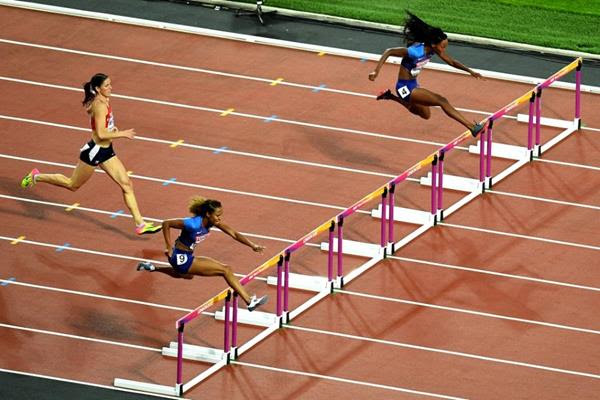 The homestretch of the women's 400m hurdles final at the IAAF World Championships London 2017 (Getty Images)