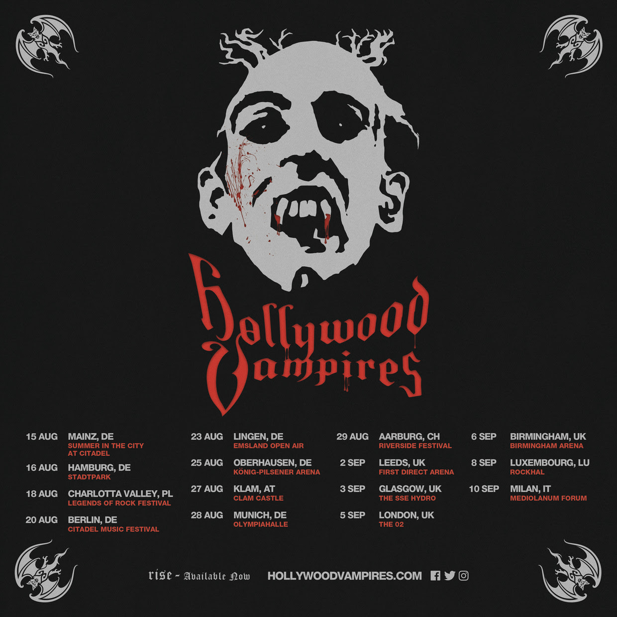 Hollywood Vampires Tour Dates