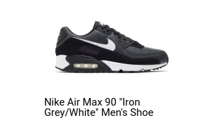 Nike Air Max 90 "Iron Grey/White" Men's Shoe