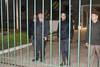 José Bayardi, Juan Andrés Roballo, Claudio Feola y Andrés Berterreche, en el ex Batallón 13.