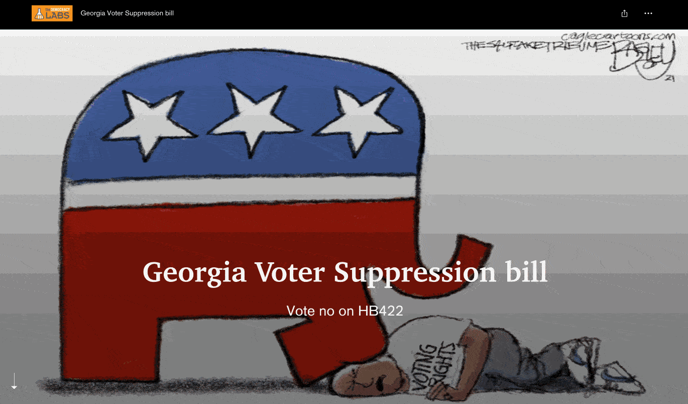 Black Voters Matter organizes to oppose Georgia Republicans racist voter suppression bill