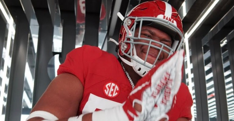 Miles McVay poses for picture during Alabama visit