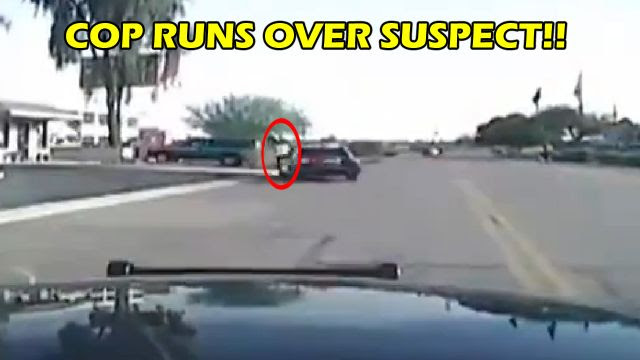 Cop Runs Over Suspect At High Speed. (Dash-cam Video)