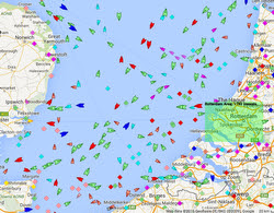 many ships passing in the night - English Channel!